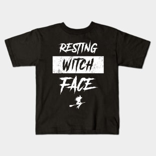 Resting Witch Face Funny Halloween Teacher Kids T-Shirt